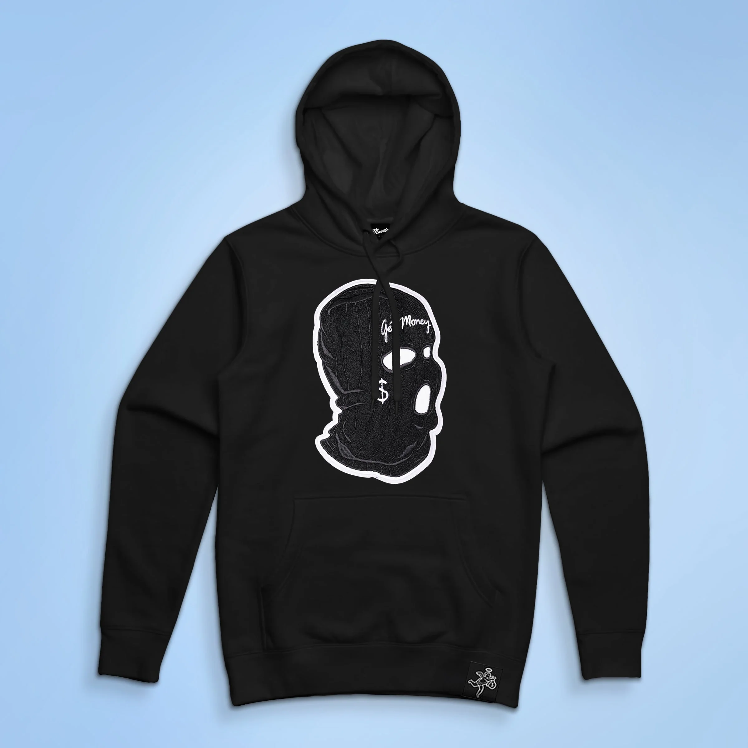 AJ11 GET MONEY MASK CHENILLE PATCH Hoodie - HW - Image 3