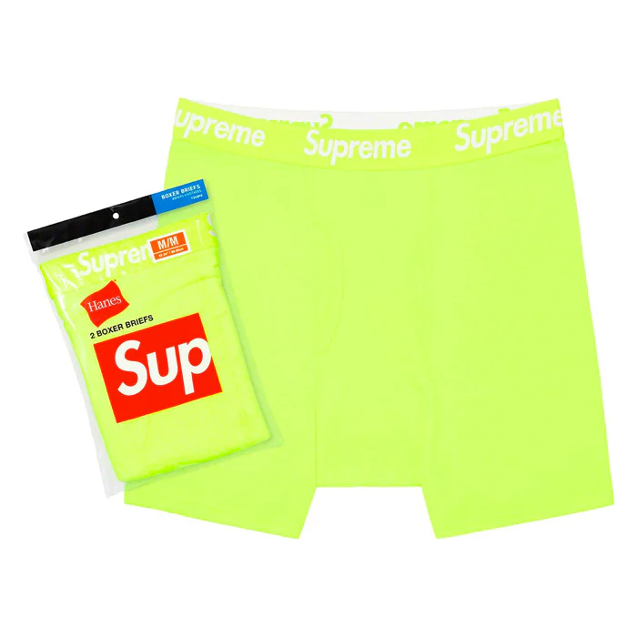 Supreme®/Hanes® Boxer Briefs (2 Pack)- Fluorescent Yellow