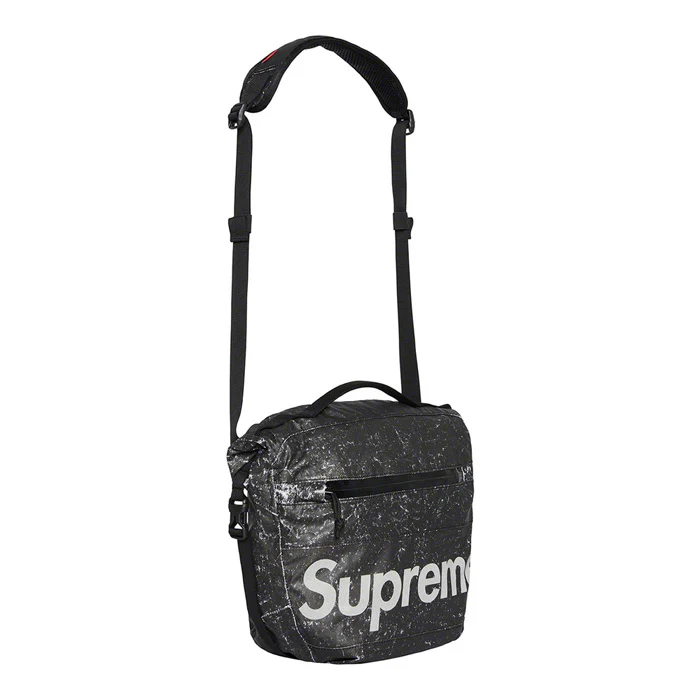 Supreme Waterproof Reflective Speckled Shoulder Bag- Black - Image 2