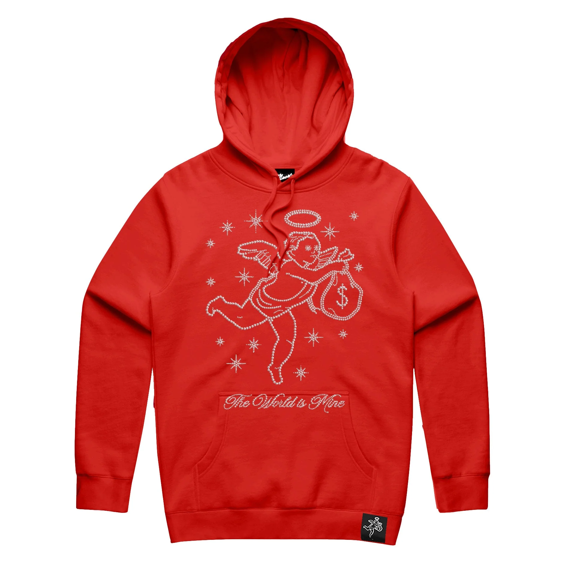 The World Is Mine Rhinestone Angel Hoodie - HW - Image 3